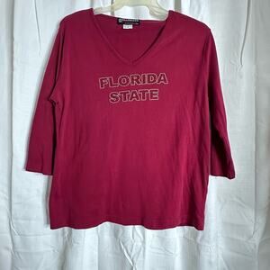 Woman's 3/4 sleeve  Florida State Seminoles Shirt  Size L